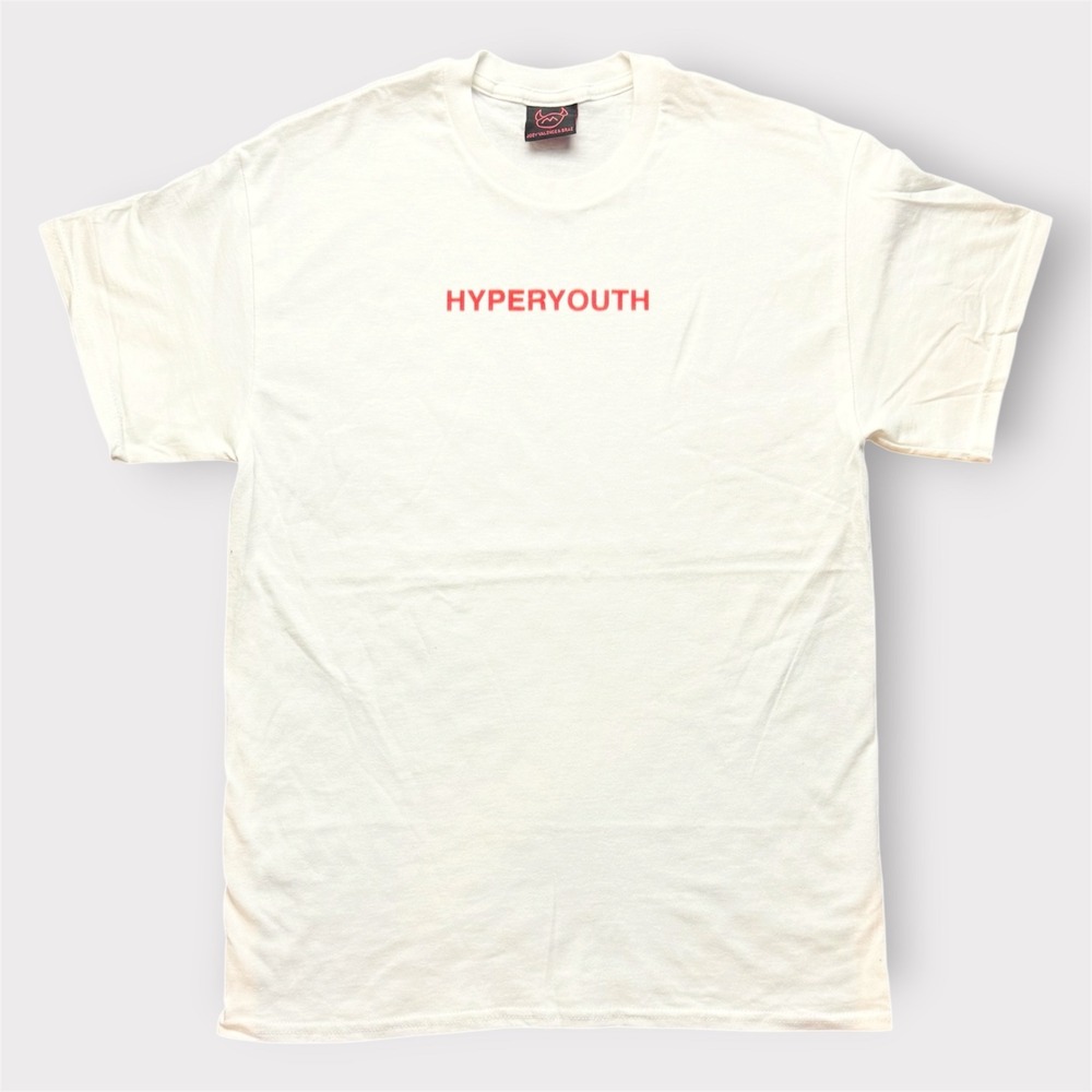 Joey Valence & Brae Hyperyouth White Graphic T-Shirt Mens Medium Streetwear Tee
